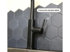 Esserain Misturadora de lavatório com chuveiro de mão extraível em preto mate Essebagno