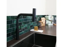 Esserain Misturadora de lavatório com chuveiro de mão extraível em preto mate Essebagno