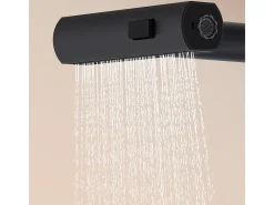 Esserain Misturadora de lavatório com chuveiro de mão extraível em preto mate Essebagno