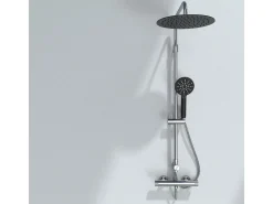 Essesmart coluna de duche sem misturador cromada e preta Essebagno