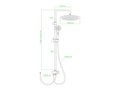 Essesmart coluna de duche sem misturador cromada e preta Essebagno