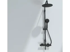 Essesmart coluna de duche sem misturador preta Essebagno
