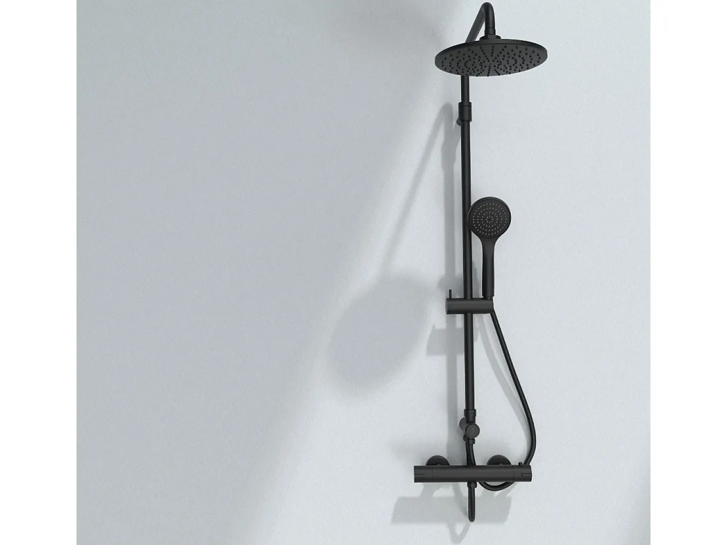 Essesmart coluna de duche sem misturador preta Essebagno