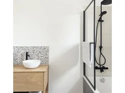 Essesmart coluna de duche sem misturador preta Essebagno