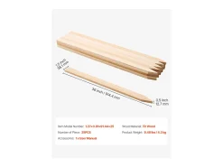Estacas de Cerca Jardim SucceBuy em Madeira, Lote de 25, Postes de Madeira com Ponta 1.27 x 3.81 x 91.44 cm, Estacas para Cercas Anti-erosão, Delimitar as Zonas