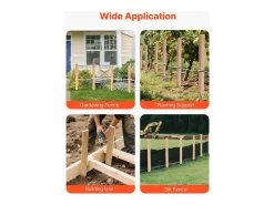 Estacas de Cerca Jardim SucceBuy em Madeira, Lote de 25, Postes de Madeira com Ponta 1.27 x 3.81 x 91.44 cm, Estacas para Cercas Anti-erosão, Delimitar as Zonas