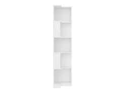 Estante 63,5×45×175 cm - fita LED com mudança de cor - 5 níveis de armazenamento - design de canto - branco