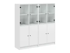 Estante c/ portas 136x37x142 cm derivados de madeira branco
