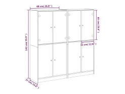 Estante c/ portas 136x37x142 cm derivados de madeira branco