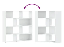 Estante canto 4 prateleiras 85x85x140 cm deriv. madeira branco