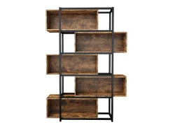 Estante de 5 andares com prateleiras - 121 x 35 x 176 cm - Castanho