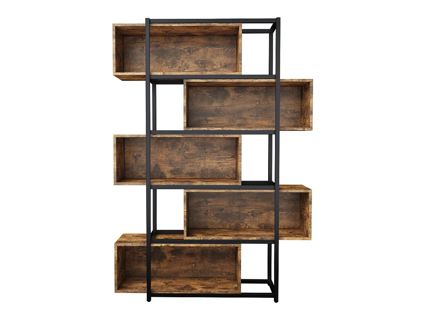 Estante de 5 andares com prateleiras - 121 x 35 x 176 cm - Castanho
