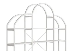 Estante de arrumação elegante - 170 x 26 x 190 cm - com 5 prateleiras - formato de nuvem - MDF + metal - branca