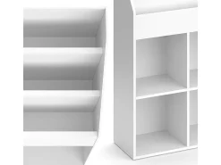 Estante de livros branco 72x31.2x114.2 luigi