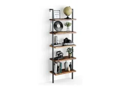 Estante de livros madeira antiga 60x30x183 ava
