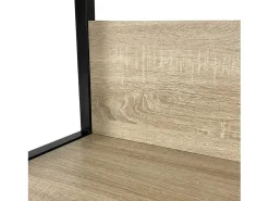 Estante estilo loft com prateleiras de madeira 50 cm Preto, Carvalho Sonoma 50x32x192 cm