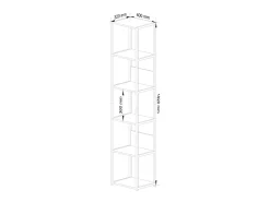 Estante estilo loft com prateleiras de madeira 40 cm Preto, Carvalho Sonoma 40x32x192 cm