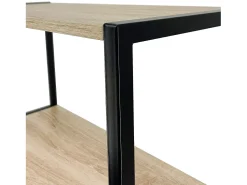 Estante estilo loft com prateleiras de madeira 60 cm Preto, Carvalho Sonoma 60x32x192 cm