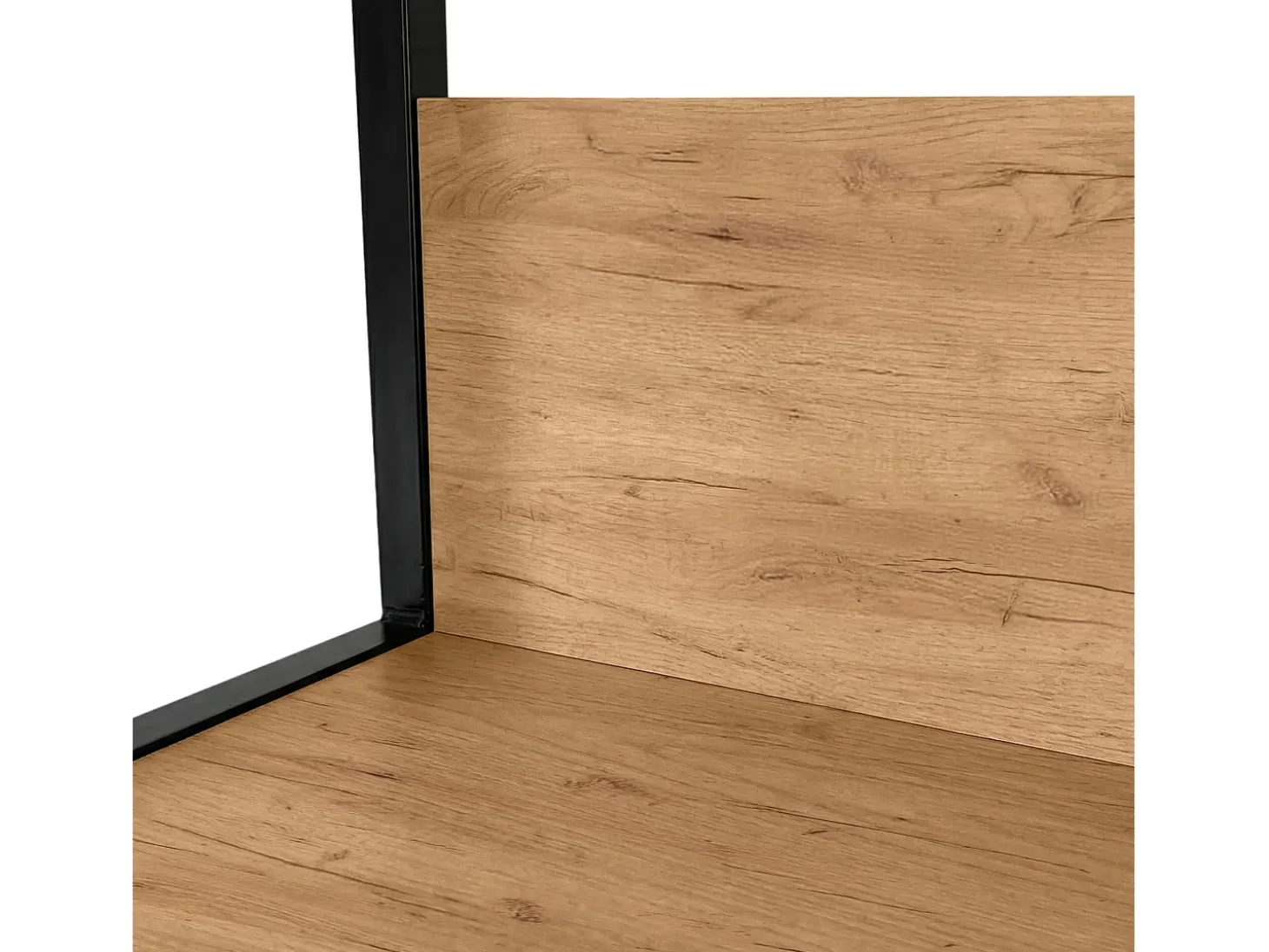 Estante estilo loft com prateleiras de madeira 60 cm Preto, Carvalho Craft 60x32x192 cm