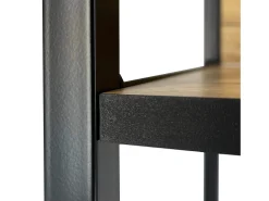 Estante estilo loft com prateleiras de madeira 40 cm Preto, Carvalho Craft 40x32x192 cm