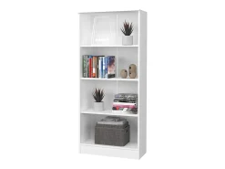 Estante haaus Flint, 3 prateleiras, Branco, 70 x 32 x 159 cm