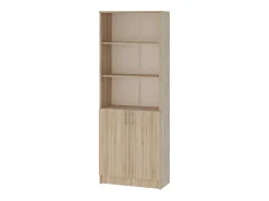 Estante haaus Flint, com portas inferiores e 2 prateleiras, Carvalho Sonoma, 70 x 32 x 196 cm