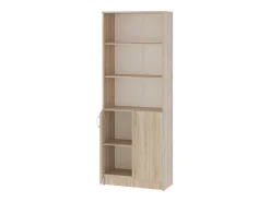 Estante haaus Flint, com portas inferiores e 2 prateleiras, Carvalho Sonoma, 70 x 32 x 196 cm