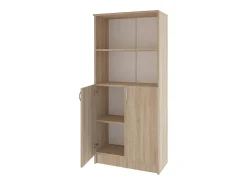 Estante haaus Flint, com portas inferiores e 1 prateleira, Carvalho Sonoma, 70 x 32 x 159 cm