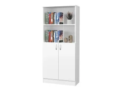 Estante haaus Flint, com portas inferiores e 1 prateleira, Branco, 70 x 32 x 159 cm