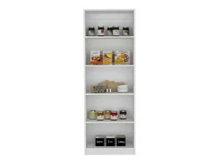 Estante reta 4R Home em melamina com 5 prateleiras, 180.59 cm X 62.73 cm X 29.71 cm , Branco