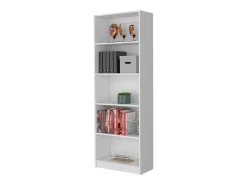 Estante reta 4R Home em melamina com 5 prateleiras, 180.59 cm X 62.73 cm X 29.71 cm , Branco