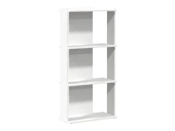 Estante 3-Tier Branco 60x30x120 cm Madeira Engenheirada