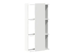 Estante 3-Tier Branco 60x30x120 cm Madeira Engenheirada