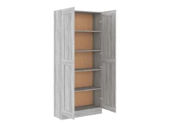Estante 82,5x30,5x185,5 cm derivados de madeira cinzento sonoma
