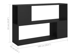 Estante 100x24x63 cm derivados de madeira preto