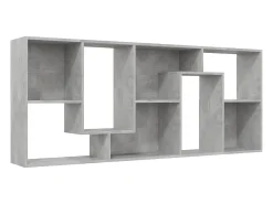 Estante 67x24x161 cm derivados de madeira cinzento cimento