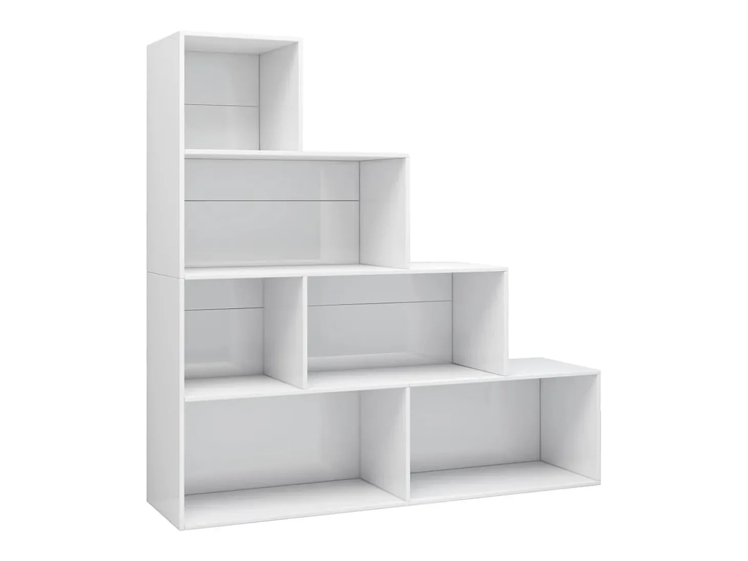 Estante/divisória 155x24x160 cm contraplacado branco brilhante