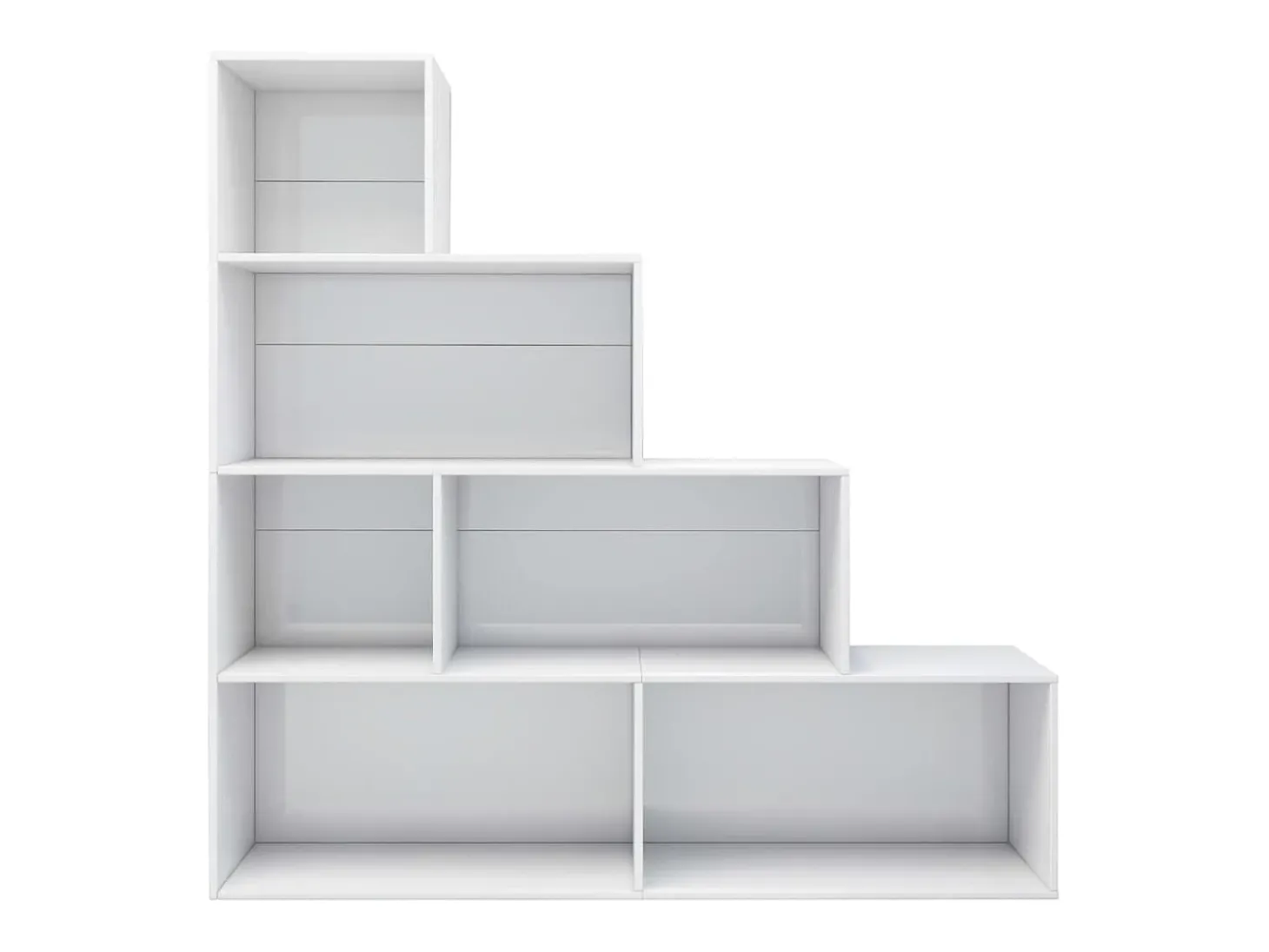 Estante/divisória 155x24x160 cm contraplacado branco brilhante