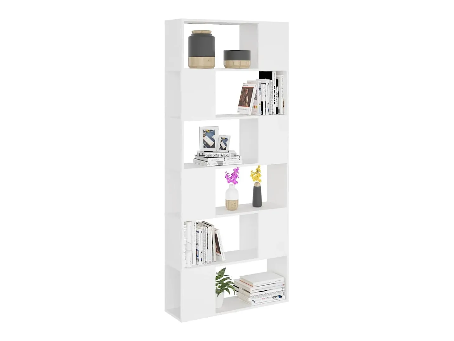 Estante/divisória 80x24x186 cm derivados de madeira branco