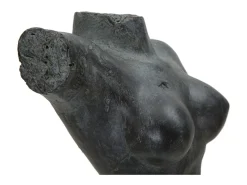 Estatueta Escultura Decorativa Busto De Mulher Em Resina Preta Afrodite Mauro Ferretti
