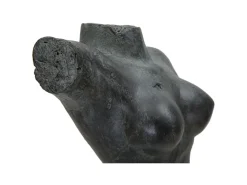 Estatueta Escultura Decorativa Busto De Mulher Em Resina Preta Afrodite Mauro Ferretti