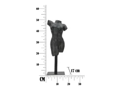 Estatueta Escultura Decorativa Busto De Mulher Em Resina Preta Afrodite Mauro Ferretti