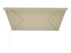 Estore exterior motorizado com caixa semi-embutida 5 x 3 m bege - COFANA