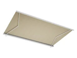 Estore exterior motorizado com LEDs e caixa integral 5 x 3,5 m tela acrílica bege - GALAXA