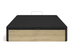 Estrado baú 160 x 200 cm - Natural claro e preto - NAMOSI da YSMÉE
