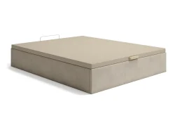 Estrado baú 140 x 190 cm - Tecido bege - CENOVAS da YSMÉE