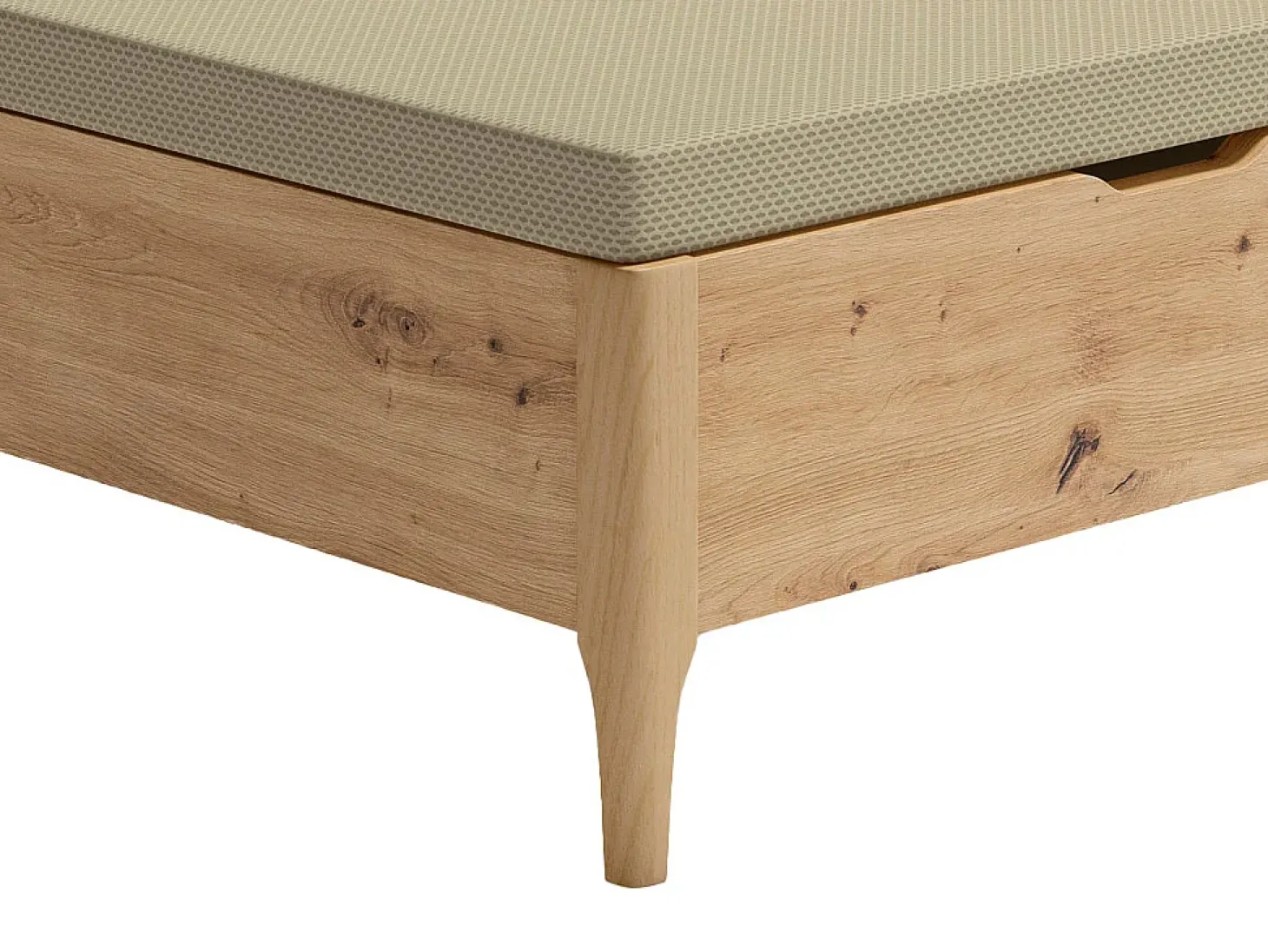 Estrado com baú 160 x 200 cm queen size Natural claro - Com pés - VEONA de Ysmée