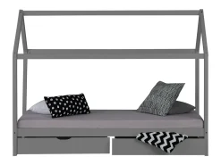 Estrado de cama 90x200 cm cinza