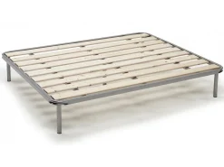 Estrado de casal Anastasia, estrado ortopédico com ripas aplainadas, 100% Fabricado na Itália, 120x190h31 cm