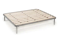 Estrado de casal Marialaura, estrado ortopédico com ripas aplainadas, 100% Fabricado na Itália, 160x190h 31 cm